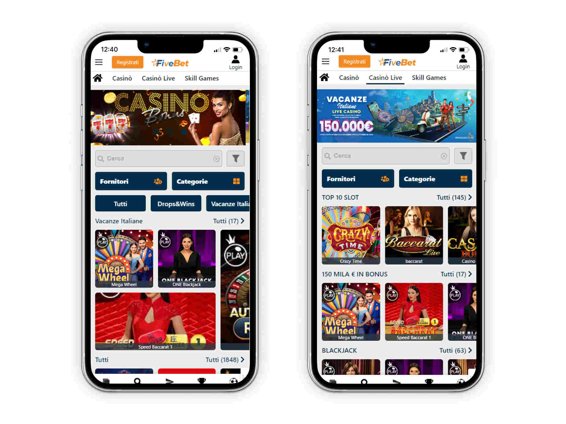 FiveBet App Mobile — Scommesse sportive da smartphone