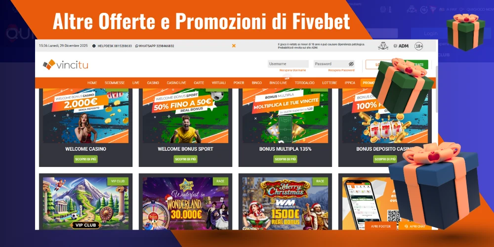FiveBet Promozioni — Offerte e bonus disponibili